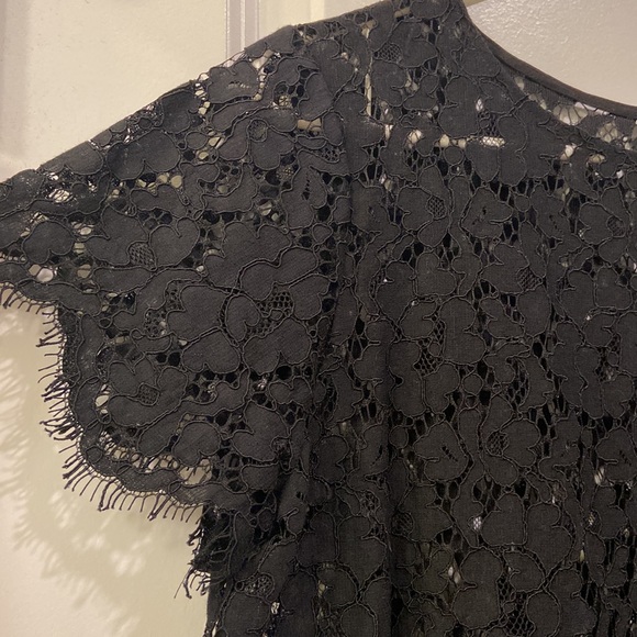 Rafaella Black Lace Short Sleeve Blouse - Picture 2 of 6